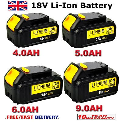 £19.90 • Buy 18V 5.0Ah 6.0Ah 9.0Ah Li-ion Battery For Dewalt XR DCB184 DCB180 DCB182 DCB200  