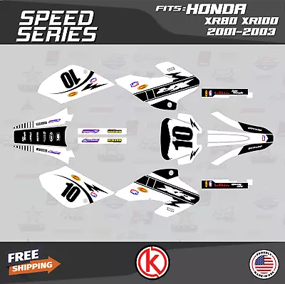 Graphics Kit For HONDA XR80 XR100 (2001-2003) Speed Series - White • $59.99