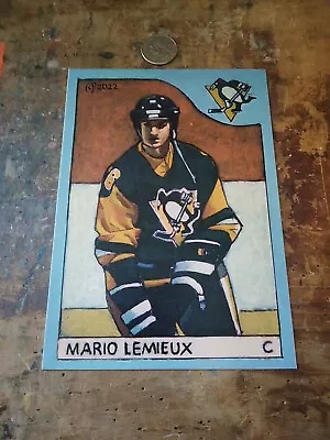 Hockey Art Card Of Mario Lemieux Rookie. Large 5 X 7 Print. Numbered To 250 • $9.99