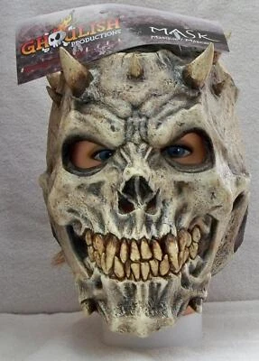 $39.29 • Buy Adult Spikes Skull Skeleton Evil Demon Latex Mask Costume Tb26647