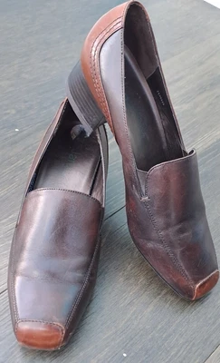 £24 • Buy Ladies  Brown Leather  Slip On Shoe's Jana  Size Uk 5.5 Work/Business 