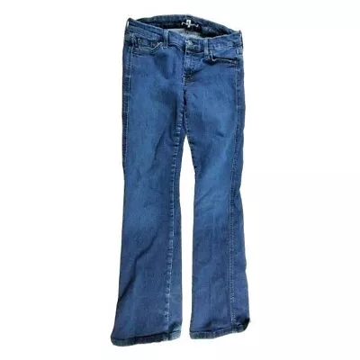 7 For All Mankind Womens Jeans Size 28 Boot Cut Low Rise A Pocket Med Wash Denim • $9.37