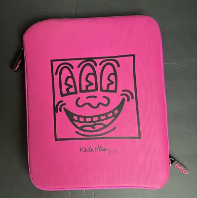 Keith Haring Colors IPad Case Three Eyed Monster Pink Fuscia • $16.99