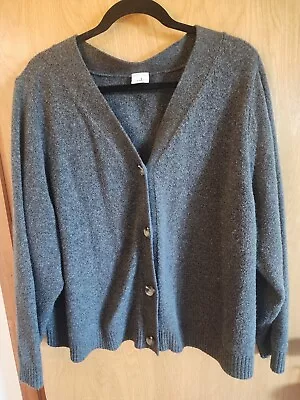 Cabi Snug Cardigan Sweater Gray Womens Size L Button Front  • $25