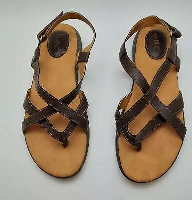 Womens B.o.c. Born Sandals Brown Strappy Size 8M PREOWNED • $20