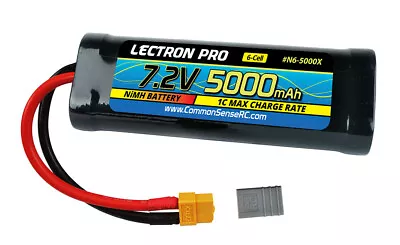 Lectron Pro Nimh 7.2v 6 Cell 5000mah Flat Pack With Xt60 • $41.99