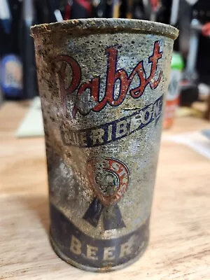 Pabst Blue Ribbon Pbr Milwaukee Steel Can Antique Rare Variation Wi Beer Can A1 • $14