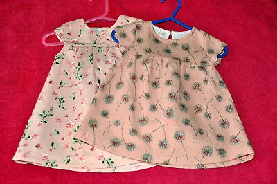 2x BABY GIRLS DRESSES By ZARA AND PRIMARK - SIZE 6-9 MONTHS • £1.99