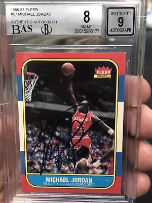 1986 Fleer Michael Jordan Rookie Card 57 Bgs 9 • $180000