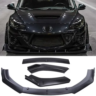 For Mazda 3 6 Axela CX 5 7 Miata MX RX 8 Front Lip Splitter Spoiler Body Kit 3Pc • $84.99