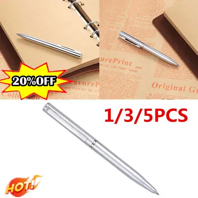Mini Pocket-size Ballpoint Pen Metal Rotating Small Portable Oil Blue Pen HOT US • $1.09