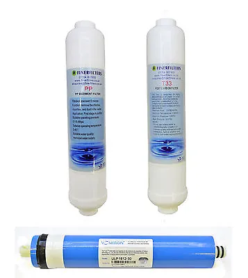 3 Stage Compact RO System Replacement Water Filters For Aquarium Reverse Osmosis • £23.99