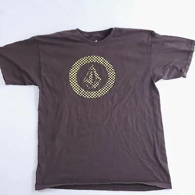 Volcom Skateboarding Shirt Mens Large Brown Short Sleeve Graphic Print • $4.99