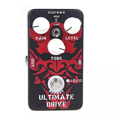 JF-02 Ultimate Drive Overdrive Guitar Effect Pedal Black/Red AU SHIP K0M9 • $45.99