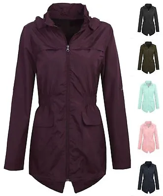 £13.99 • Buy New Womens Ladies Plus Size Hooded Mac Lightweight Showerproof Rain Coat Jacket