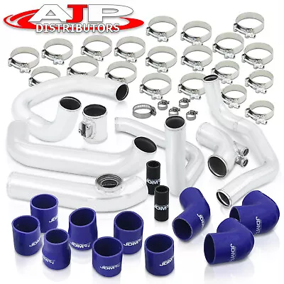 2  Turbo Charged FMIC Piping Kit Clamps + Blue Coupler Set For 2010-2016 CRZ ZF1 • $64.99