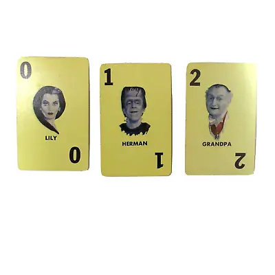 Set Of 3 Replacement Cards MUNSTERS CARD BOARD GAME 1964 Lily Herman & Grandpa • $9.95