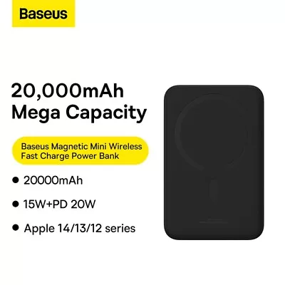 Baseus 20000mAh Power Bank Battery Pack MagSafe Wireless Fast Charger 20W • £33.88