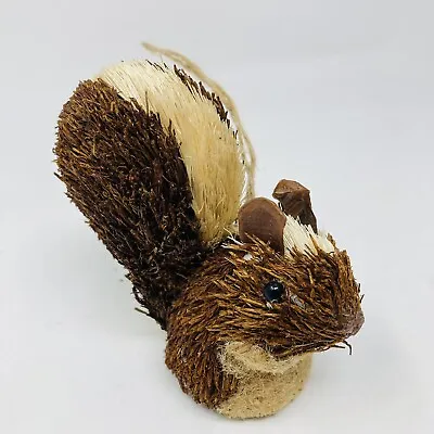 Vintage Bristle Brush Brushart Natural Fiber Art Squirrel Tail  Up Figurine 4” • £24.08