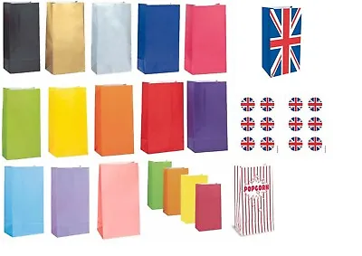 £0.99 • Buy 10 / 12 Paper Party Loot Bags Gift Sweet Treat Candy Party Bag Popcorn Stripes