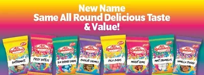 All Rounder Candy Jelly's Sweets Toffee Gems Kids Sweet  Bags - 24 Flavors • £9.99