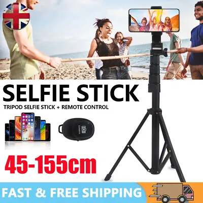 Extendable Bluetooth Wireless Selfie Stick Tripod Foldable For IPhone Samsung UK • £15.90