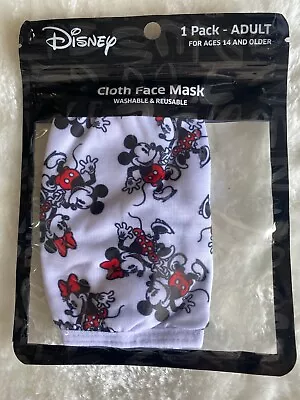  DISNEY CLOTH FACE MASK MICKEY MINNIE MOUSE - For Adult Brand New Sealed • $4.74