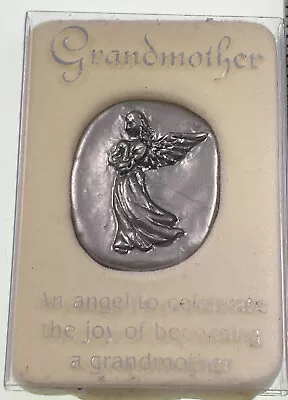 Vintage Catholic “Grandmother” Angel Silver Tone Pocket Medal Orig Package • $9.49