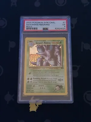 2000 Pokemon Gym Challenge Giovanni’s Nidoking Holo 7/132 PSA 5 • $30