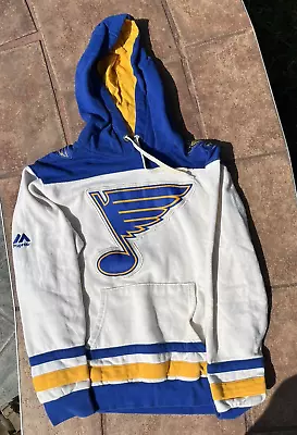 St. Louis Blues Small Hoodie Sweatshirt Majestic Vintage Hockey • $9