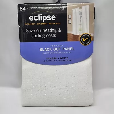 Ellery Homestyles - Eclipse - Black Out Panel - Samara - White - 84  - 1 Panel • $12.95