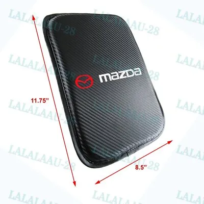 New Embroidery For MAZDA Carbon Fiber Centr Consol Armrest Cushion Mat Pad Cover • $12.26