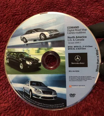 Mercedes CL E S SLK SL 2004-2005 Navigation DVD BQ 6 46 0206 Version 2005.1 ❇️ • $62