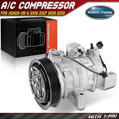 A/C Compressor W/ Clutch For Honda HR-V 2016-2022 L4 1.8L 6-Groove 3881051MA01 • $117.99