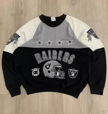 Vintage 90s Raiders Sweatshirt Sz XL USA Made Garan Oakland NFL Football 1990s • $59.95