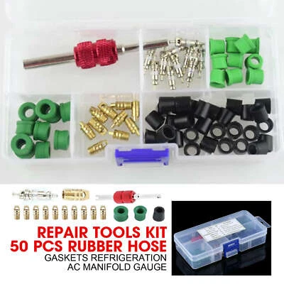 $9.99 • Buy Repair Tools Kit 50 Pcs Rubber Hose Gaskets Refrigeration AC Manifold Gauge NEW