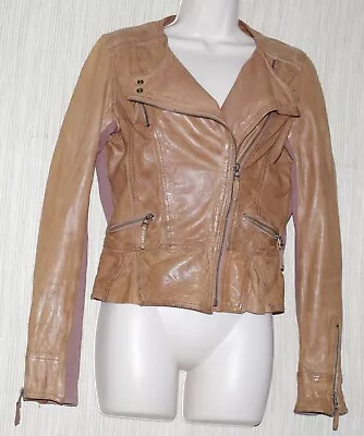 Oakwood The Leather Brand  Brown Cropped Motorcycle Women's Jacket Size:S • £72.39