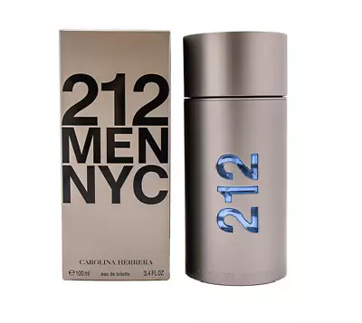 212 Men By Carolina Herrera For Men 3.4 Oz Eau De Toilette New Factory Sealed • $33