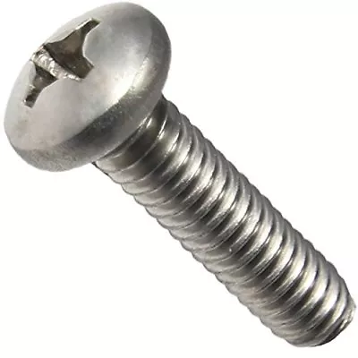 1/4-28 X 3/8  Pan Head Machine Screws Phillips Drive Stainless Steel Qty 25 • $9.10