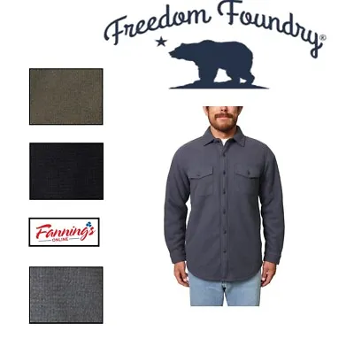 Freedom Foundry Mens Teton Sherpa Fleece Shirt Jacket | E44 • $25.64