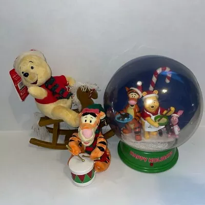 AS IS Bundle Of 3 Gemmy Animated Whinnie The Pooh Disney Christmas Decorations • $10.99