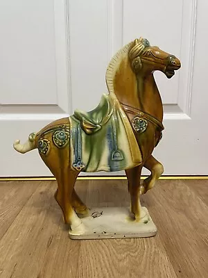 Vintage Chinese Tang Style Glazed Ceramic Horse • £65