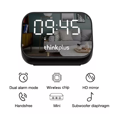$26.39 • Buy TS13 Speaker Digital Alarm Clock Mirror Wireless Bluetooth Speaker LED Portable