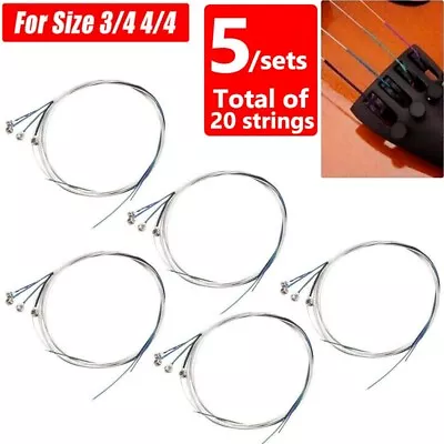 5 Sets Violin Strings 3/4 4/4 Violin Strings Steel Strings G D A E Strings • $12.64