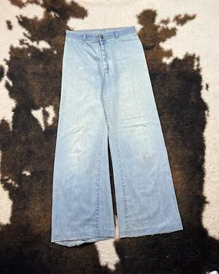 Vintage Levis 544 Orange Tab Big Bell Bottom Super Flare Jeans Faded 30x31 70’s • $80