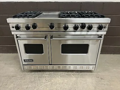 $5899.99 • Buy VIKING VGIC4856GSS- 48  PRO Gas Range Oven 6 Burners + Griddle Stainless (2)