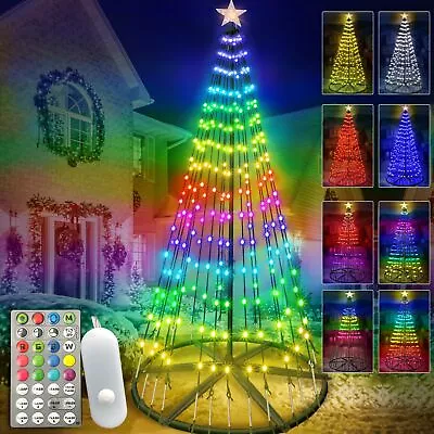 Prelit Christmas Cone Tree With Lights And Star Topper - 7.5ft 370 LED 32 Key... • $73.68