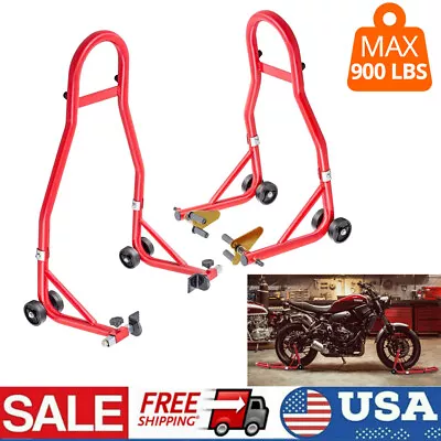 Motorcycle Stand 900LBS Sport Bike Front And Rear Wheel Stand Lift Universal  • $67.15