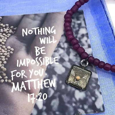 Mustard Seed Bracelet Handmade Size Small W/Jewelry Bag & Scripture Card NEW • $17.45