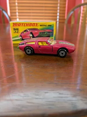 Vintage 1972 Lesney Matchbox Superfast #32 Maserati Bora W/Original Box England • $25